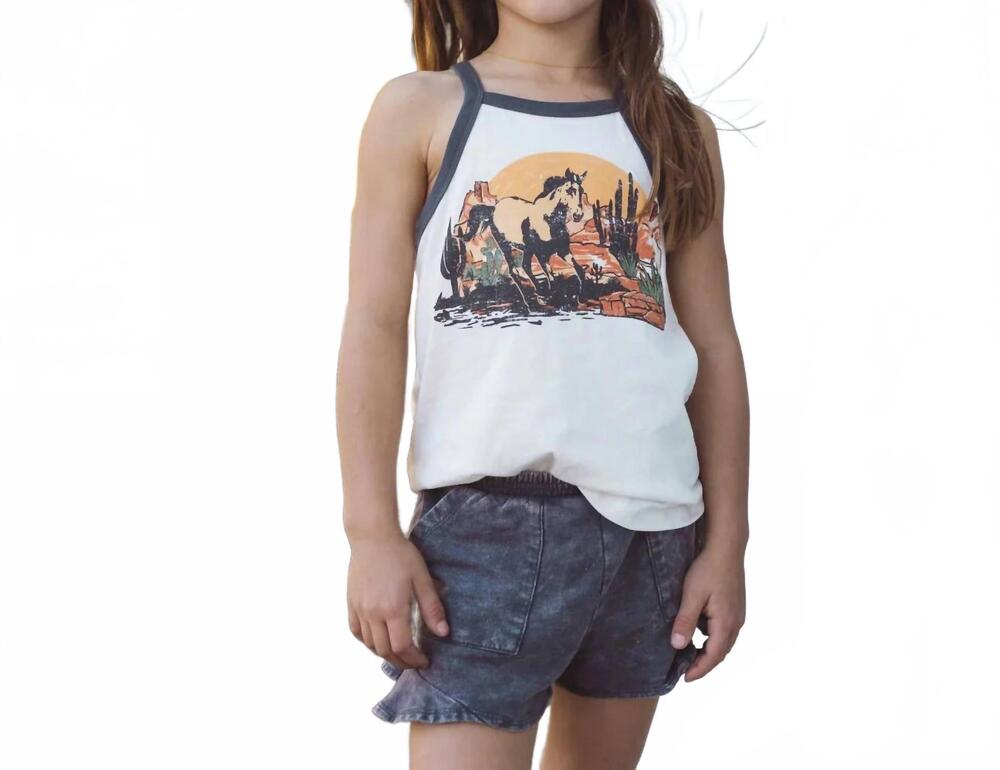 NEW TINY WHALES wild thing jersey race back tank top in natural